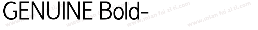 GENUINE Bold字体转换